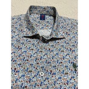 La Sirène Homme Men's XL Multicolor Floral Lobster Embroidered LS Button Up